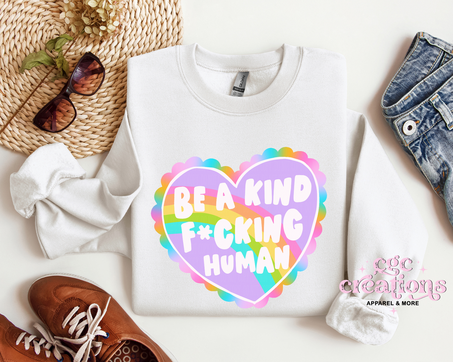 Be A F*cking Kind Human Crewneck Sweatshirt