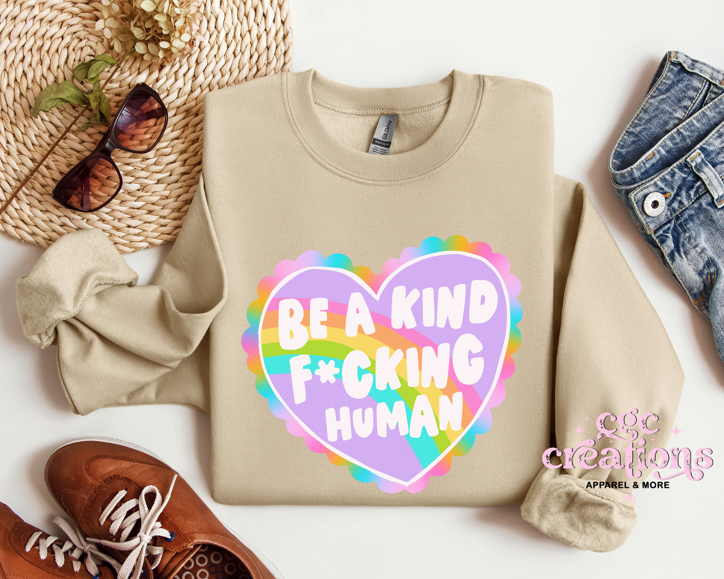 Be A F*cking Kind Human Crewneck Sweatshirt