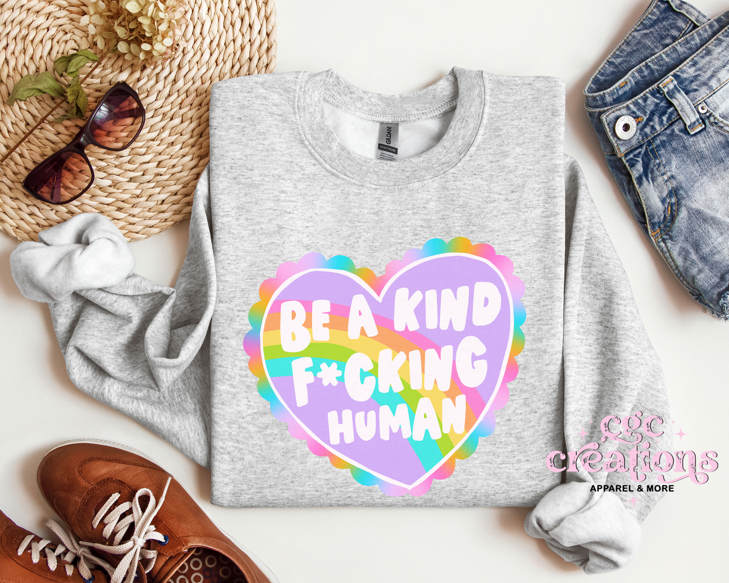 Be A F*cking Kind Human Crewneck Sweatshirt