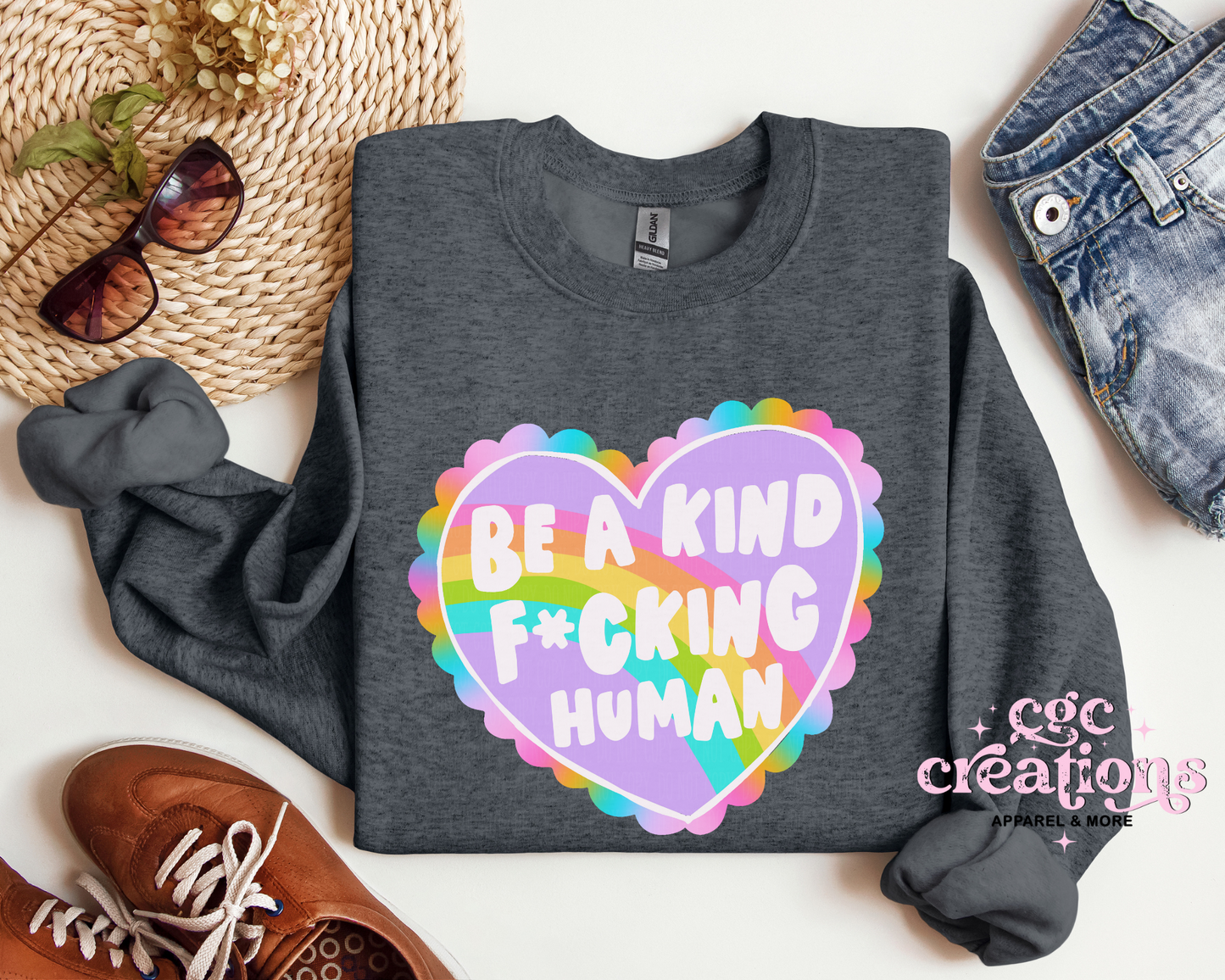 Be A F*cking Kind Human Crewneck Sweatshirt