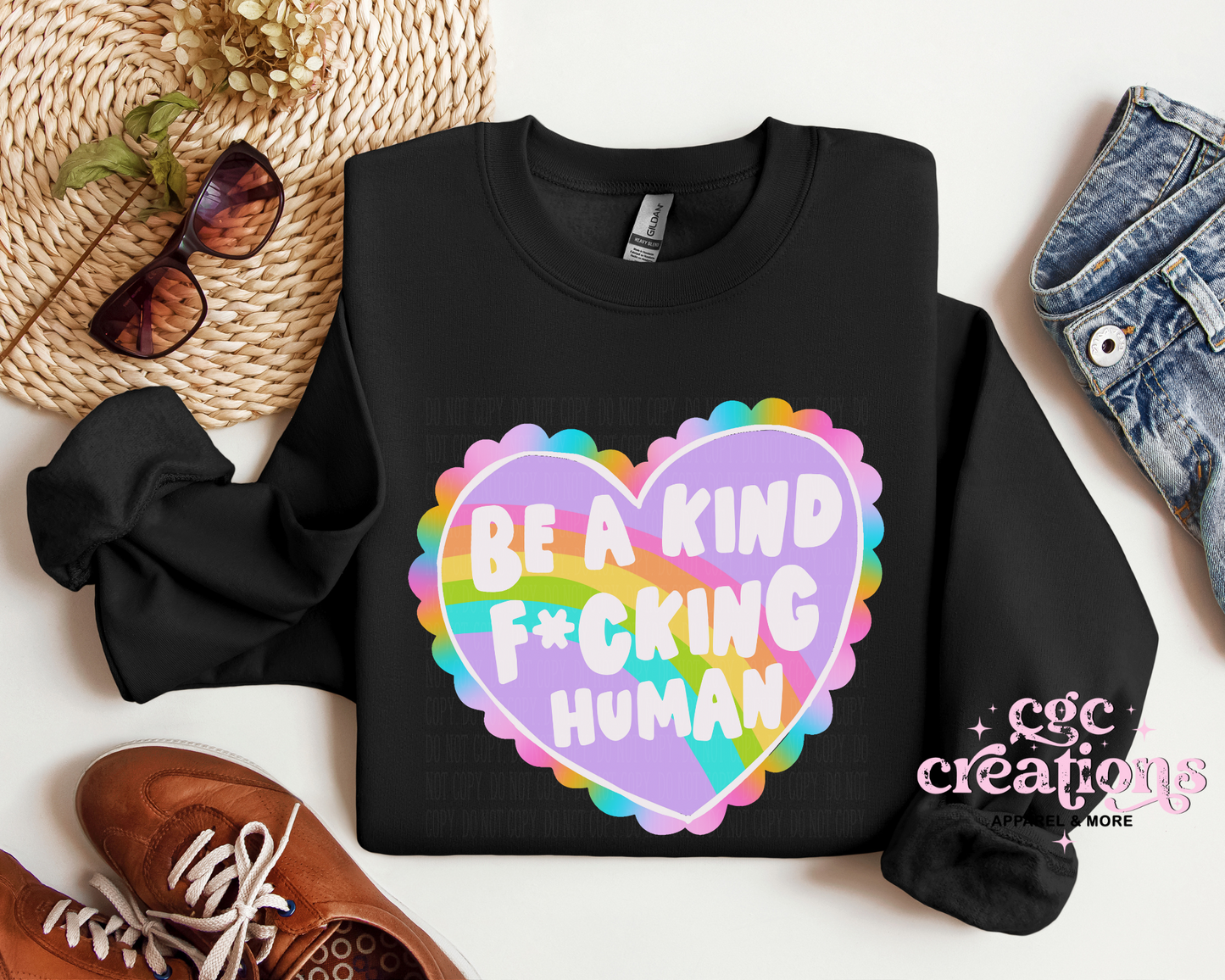 Be A F*cking Kind Human Crewneck Sweatshirt