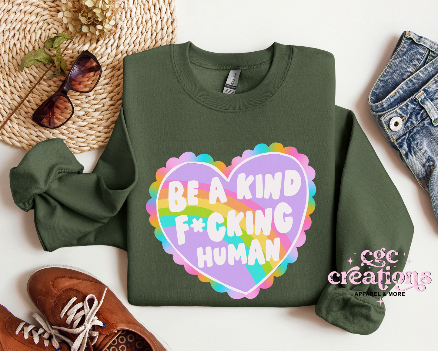 Be A F*cking Kind Human Crewneck Sweatshirt