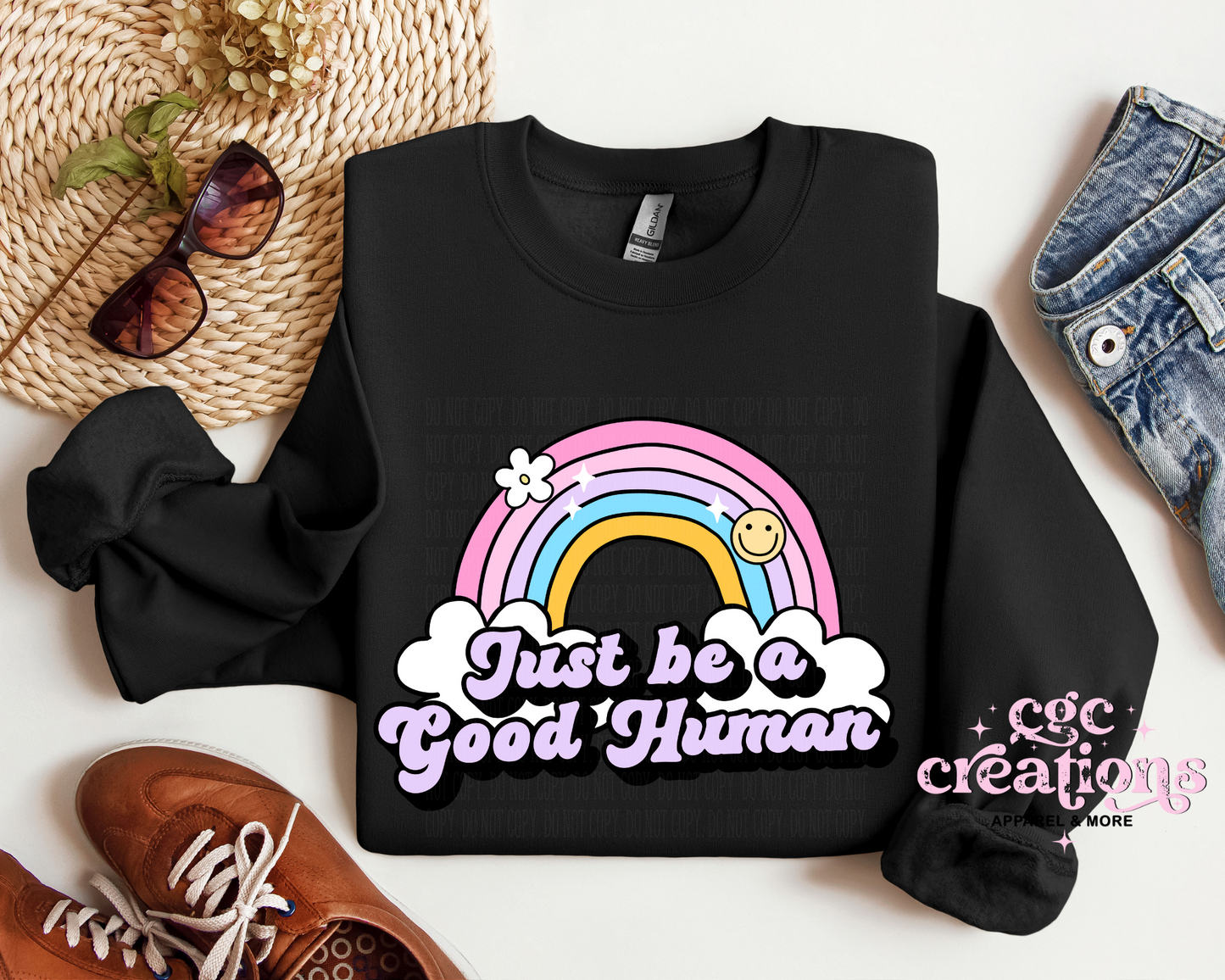 Just Be A Good Human Crewneck Sweatshirt