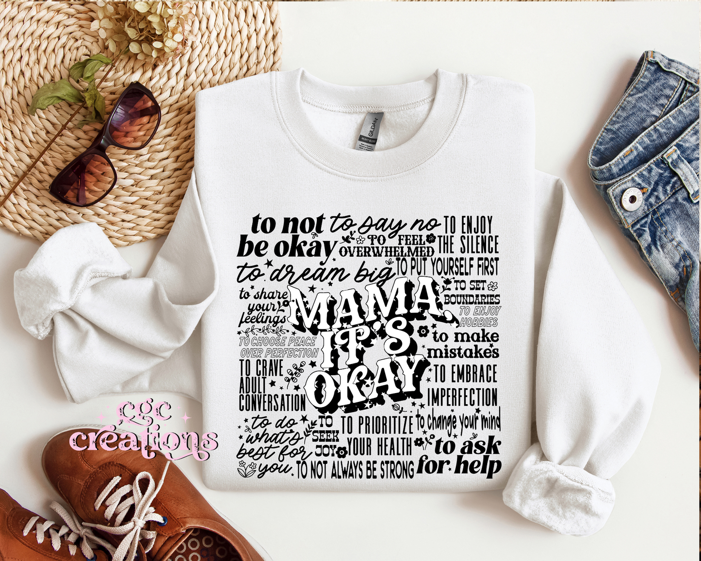 Mama It's Okay Crewneck Sweatshirt