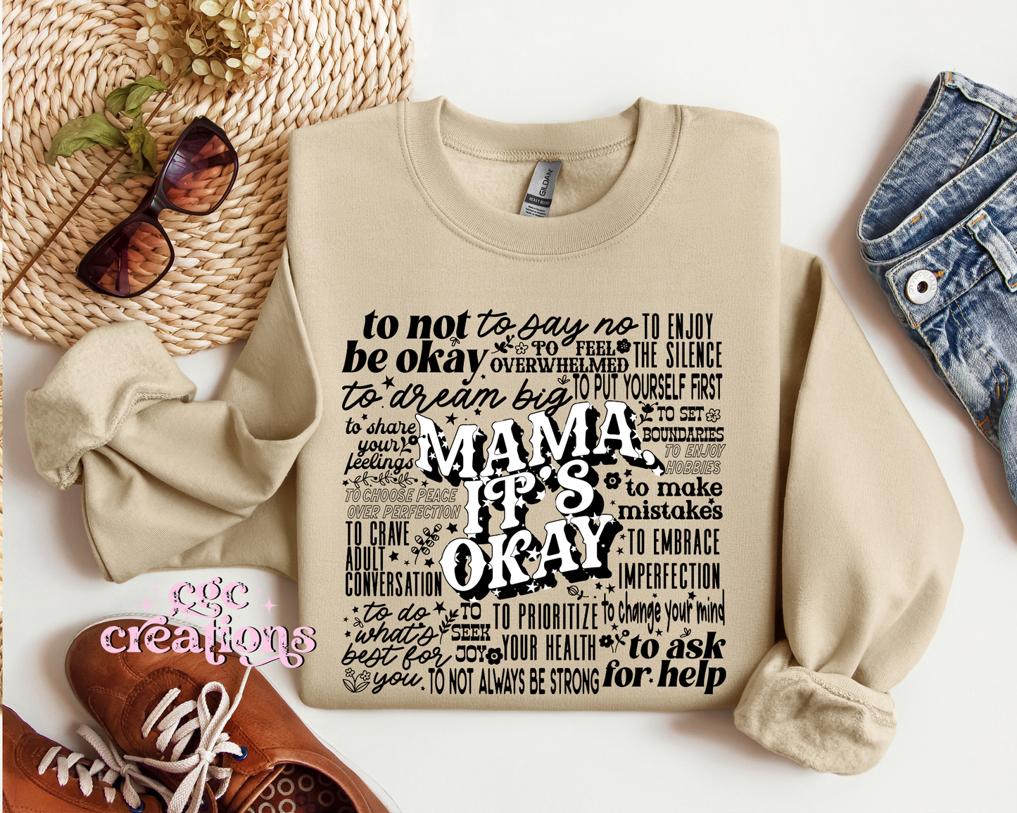 Mama It's Okay Crewneck Sweatshirt