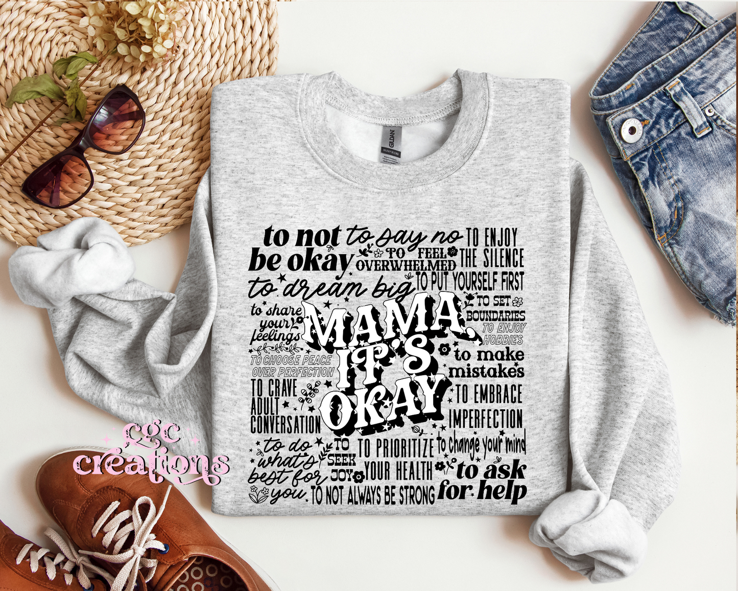 Mama It's Okay Crewneck Sweatshirt