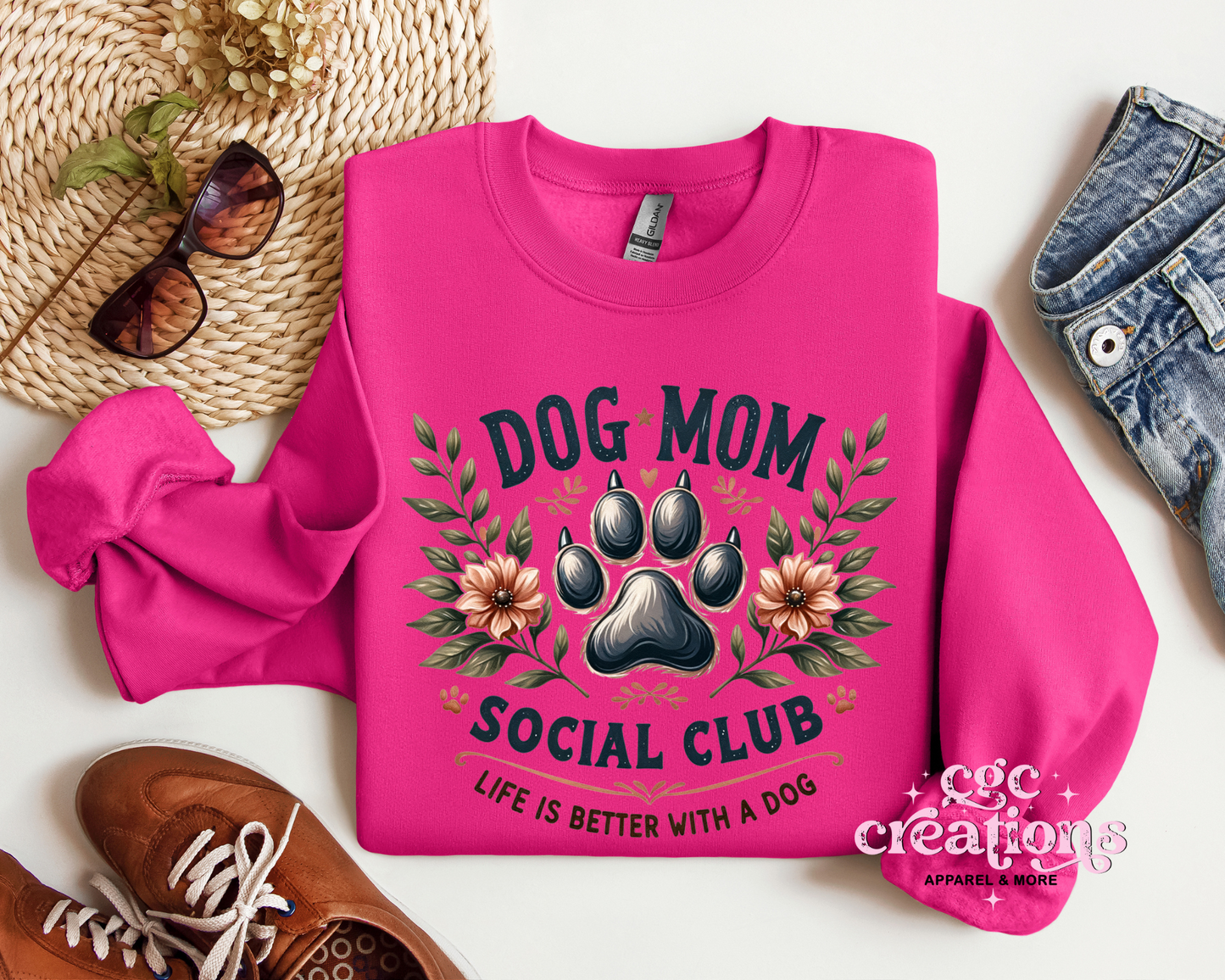 Dog Mom Social Club Crewneck Sweatshirt