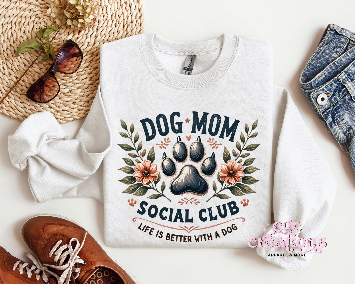 Dog Mom Social Club Crewneck Sweatshirt
