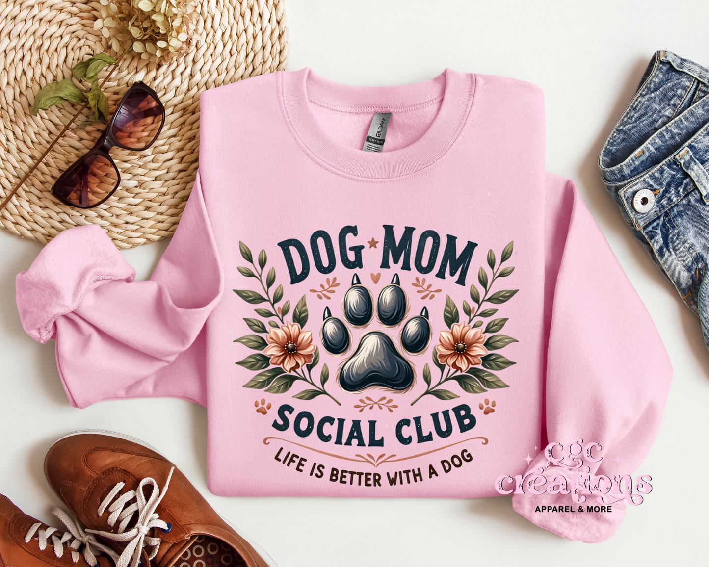 Dog Mom Social Club Crewneck Sweatshirt