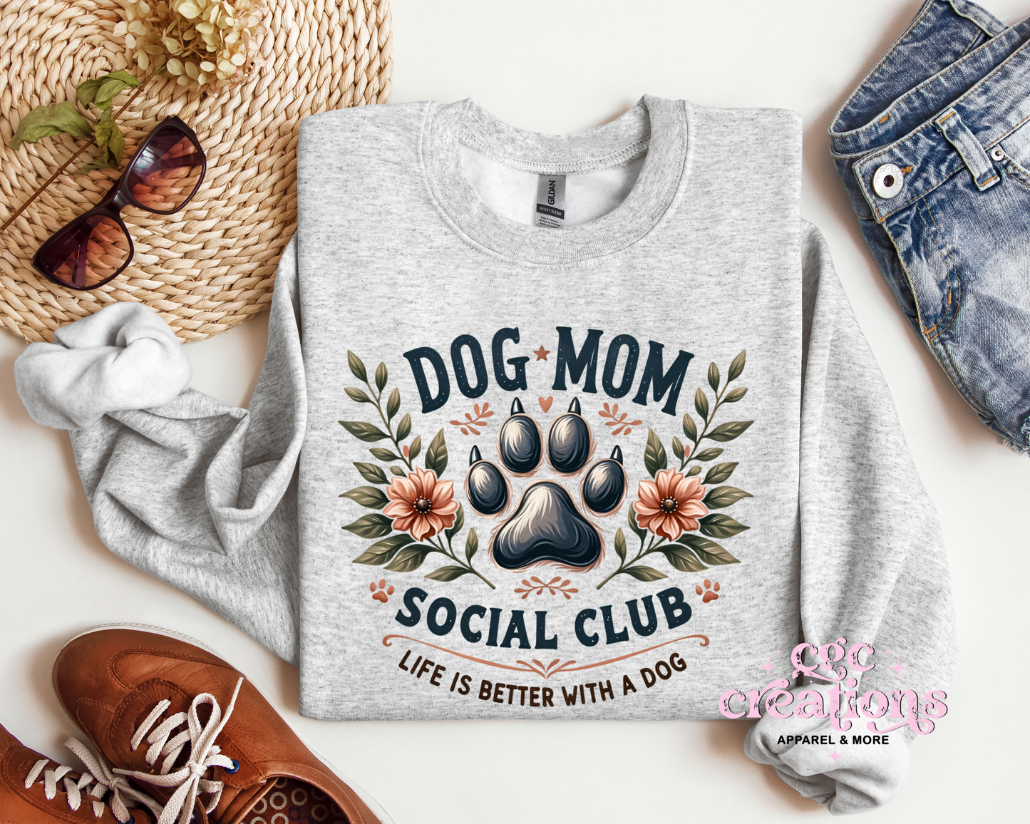 Dog Mom Social Club Crewneck Sweatshirt