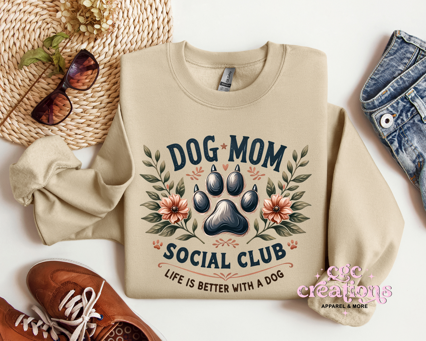 Dog Mom Social Club Crewneck Sweatshirt