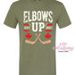 Elbows Up - Hockey Stick Version (DISTRESSED FONT) T-Shirt