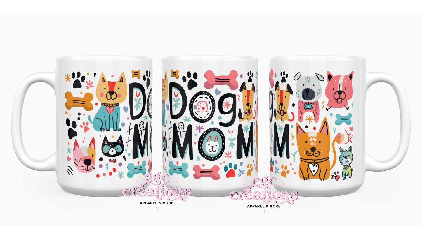 Dog Mom Wrap 15oz Coffee Mug