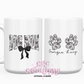 Personalized Dog Mom Floral Toile 15oz Coffee Mug