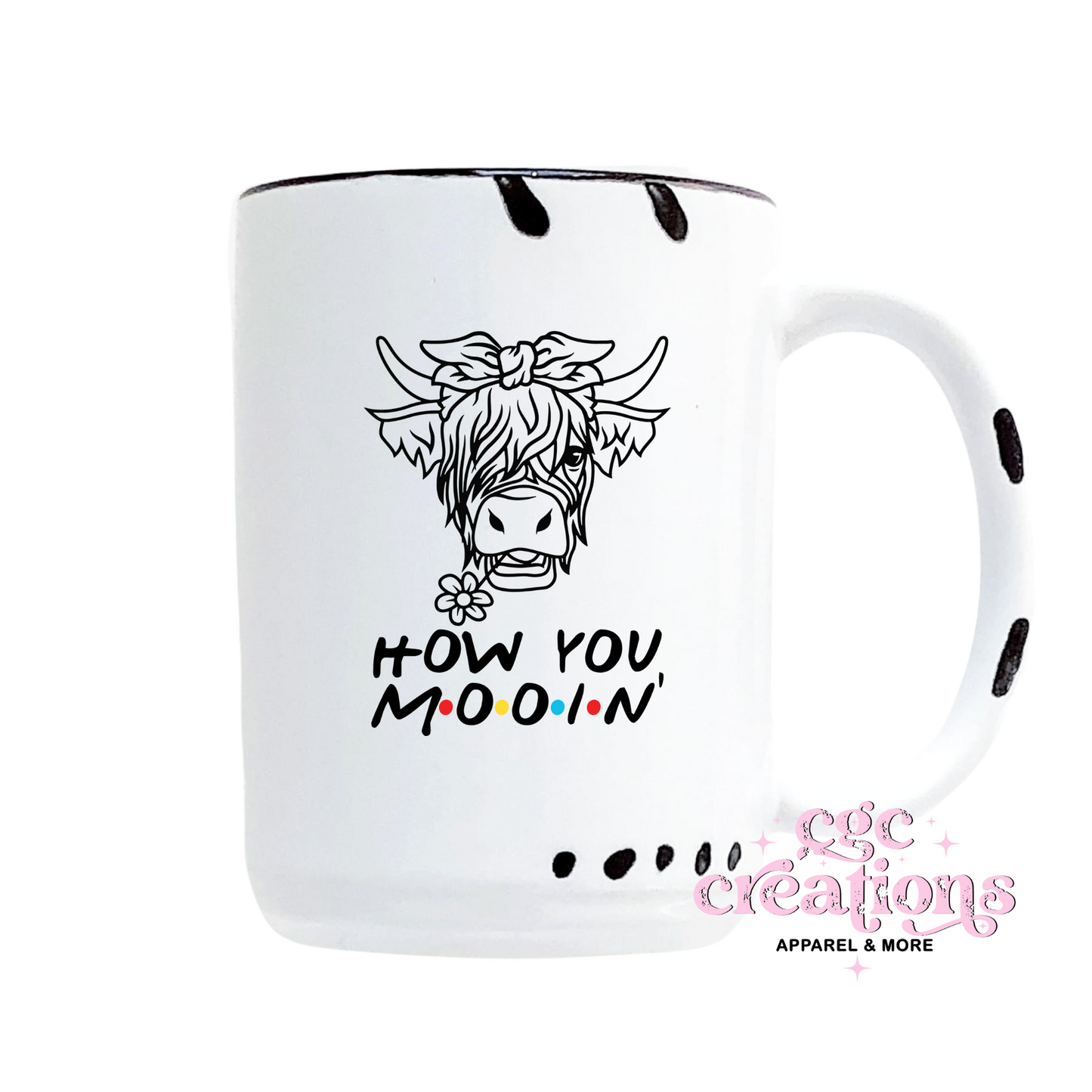 How You Mooin 15oz Ceramic Coffee Mug