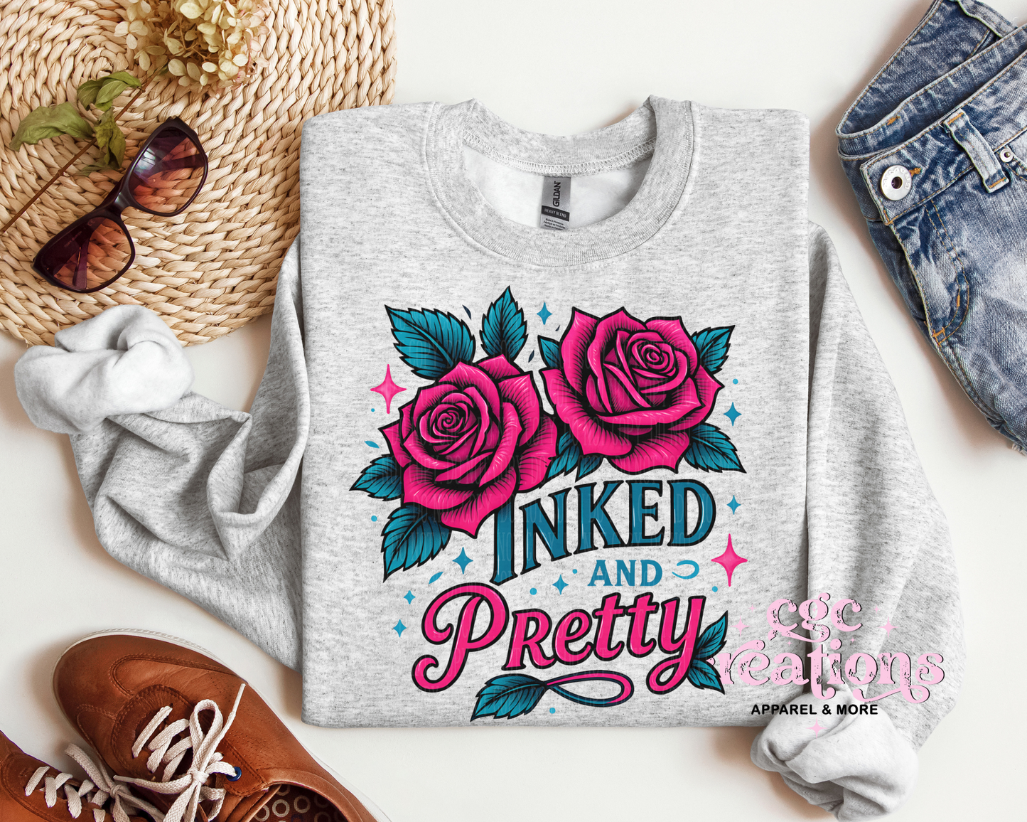 Inked And Pretty Crewneck Sweatshirt