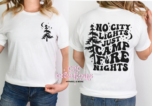 No City Lights Just Campfire Nights T-Shirt