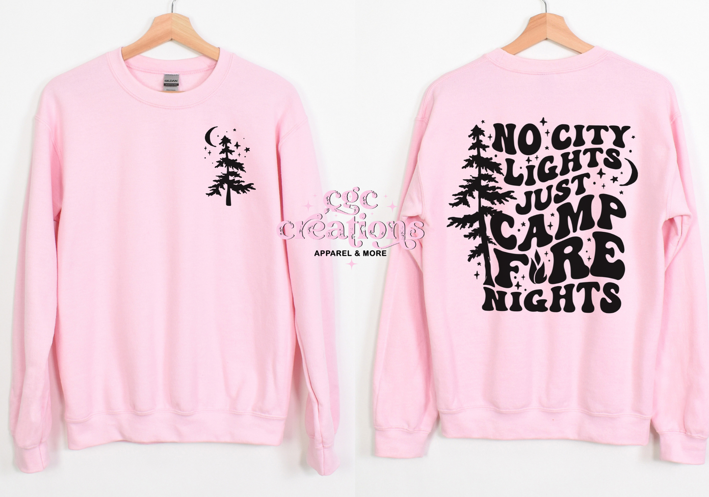 No City Lights Just Campfire Nights Crewneck Sweatshirt