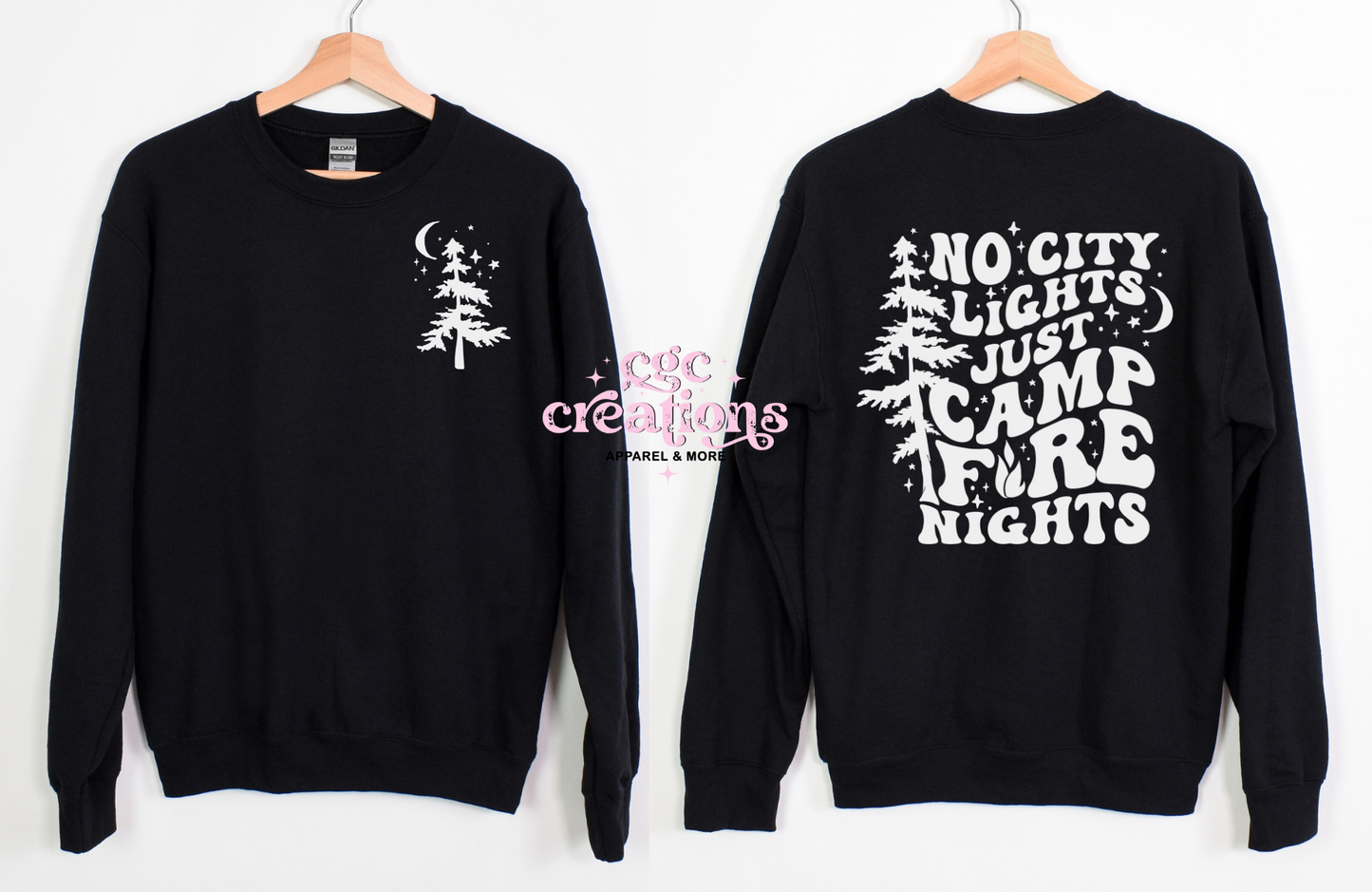 No City Lights Just Campfire Nights Crewneck Sweatshirt