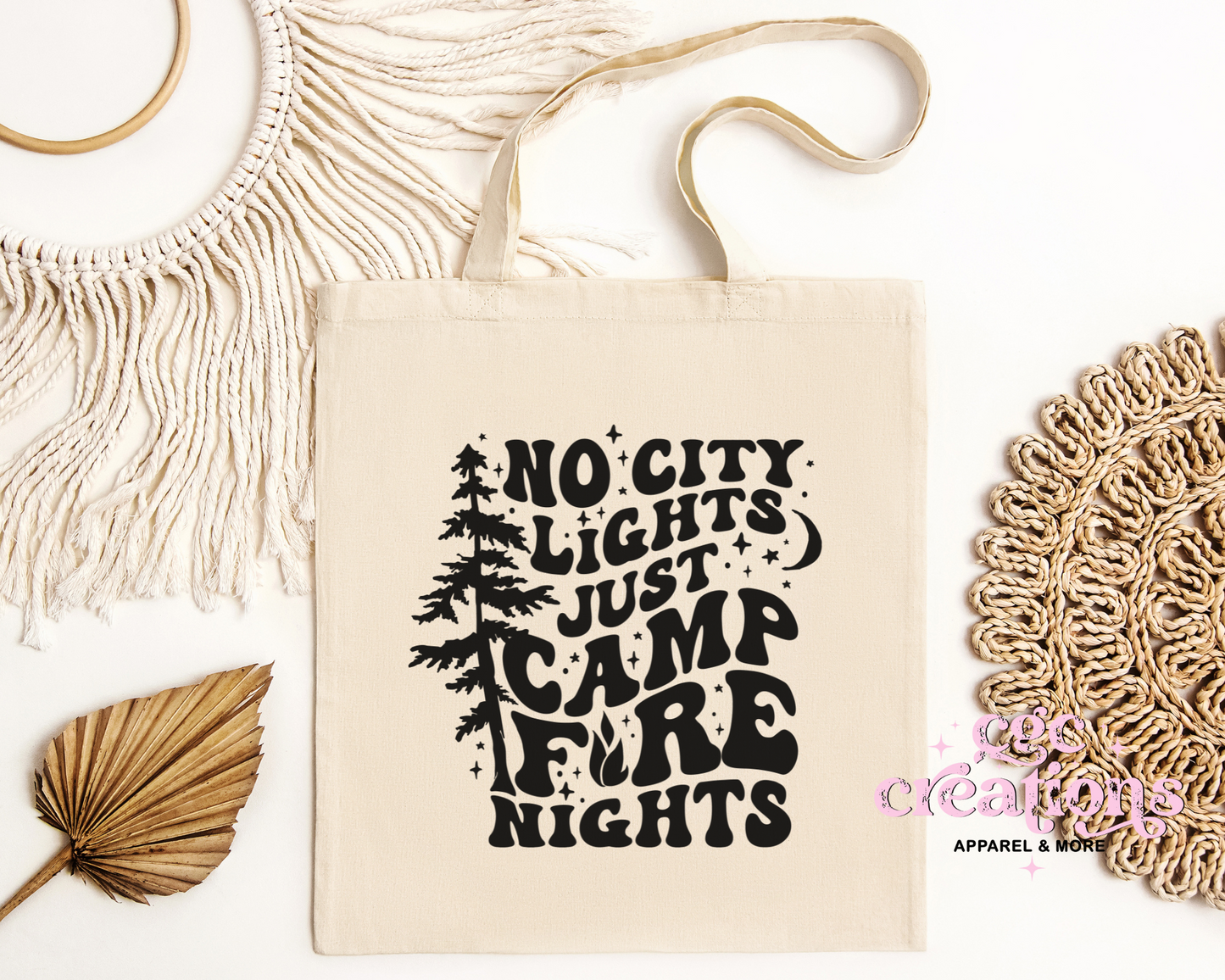No City Lights Just Campfire Nights Tote Bag