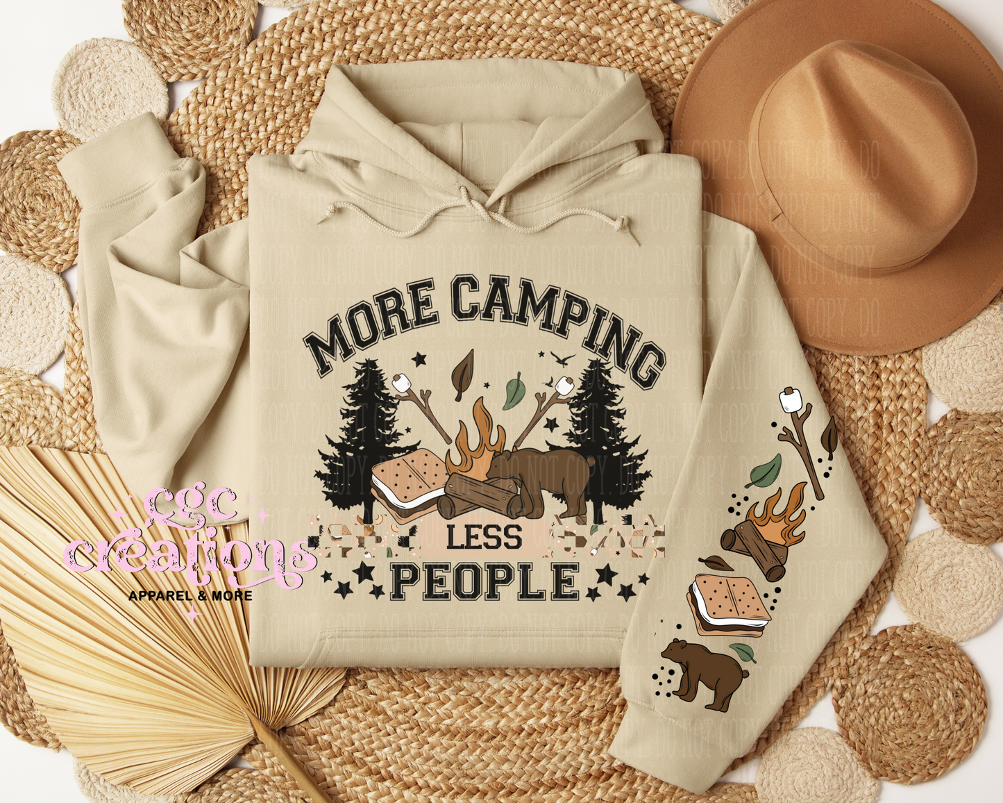 More Camping Less People Hoodie