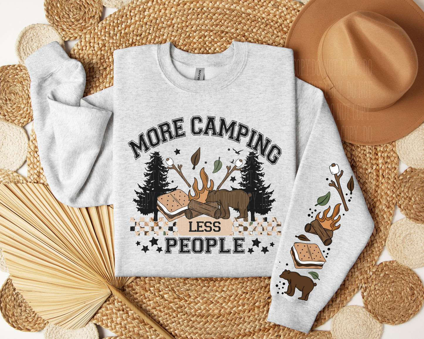 More Camping Less People Crewneck Sweatshirt