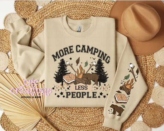 More Camping Less People Crewneck Sweatshirt
