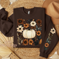 Floral Fall (With Sleeve Design) Crewneck Sweatshirt