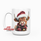 Christmas Cow #3 15oz Ceramic Coffee Mug