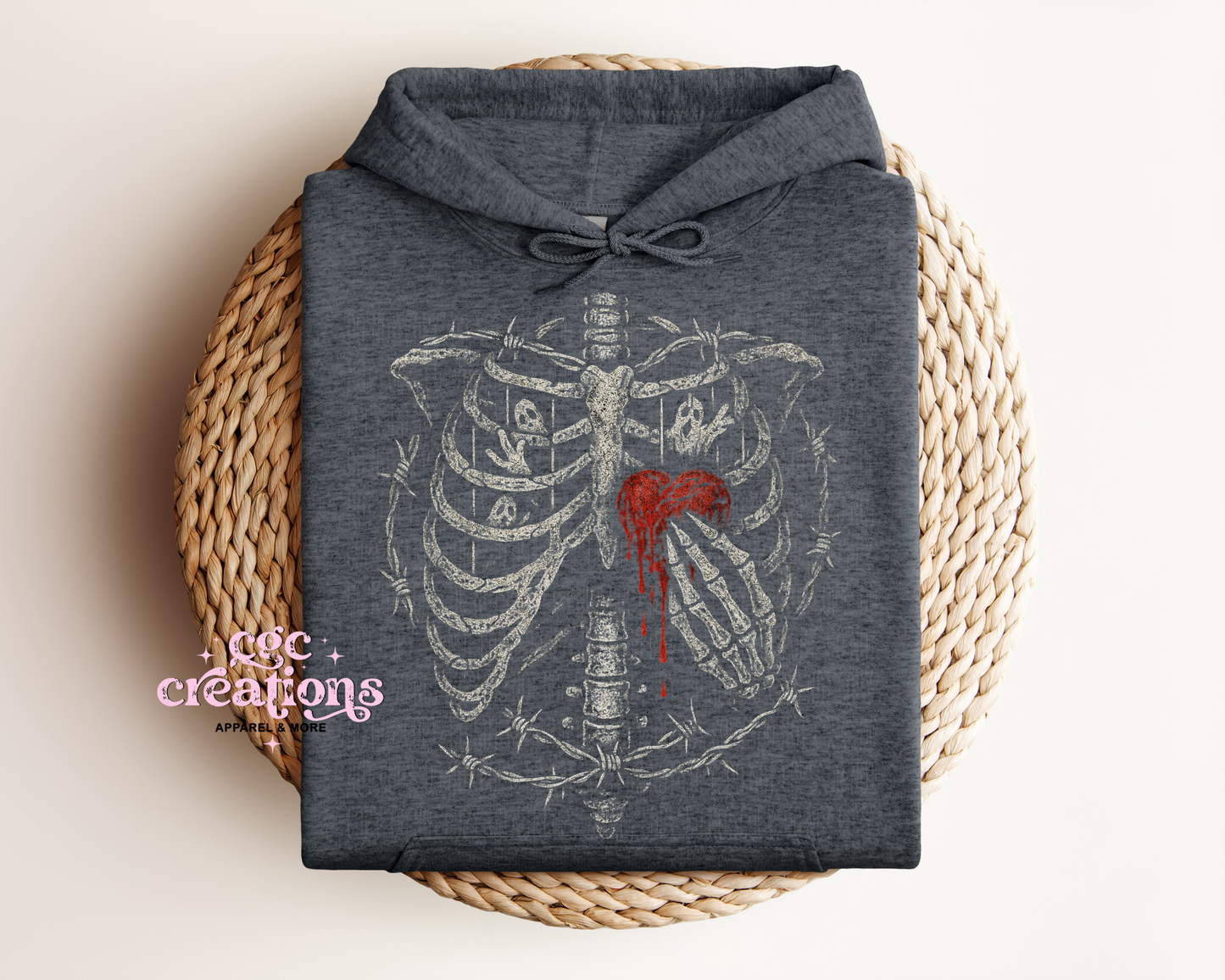 Bleeding Heart Ribcage Hoodie