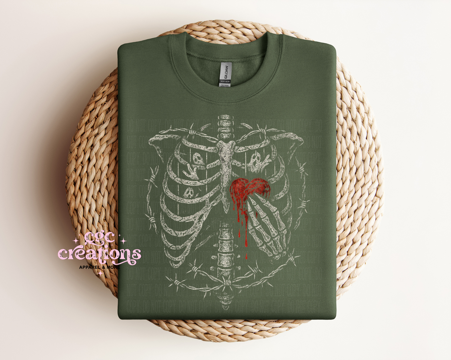 Bleeding Heart Ribcage Crewneck Sweatshirt