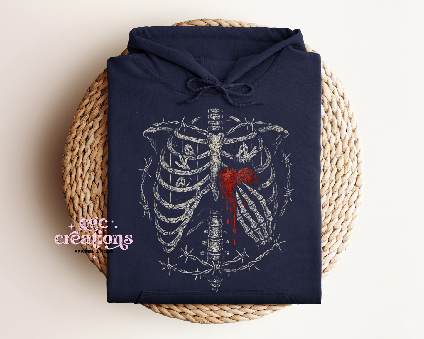 Bleeding Heart Ribcage Hoodie