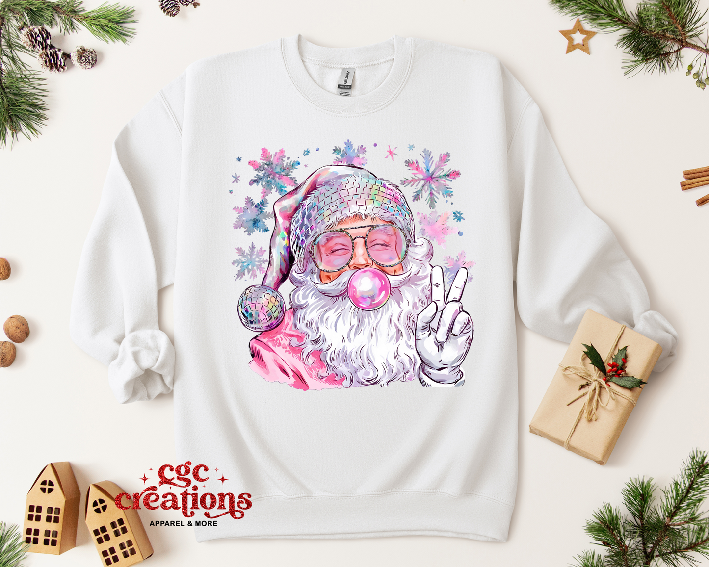 Santa Bubble Crewneck Sweatshirt
