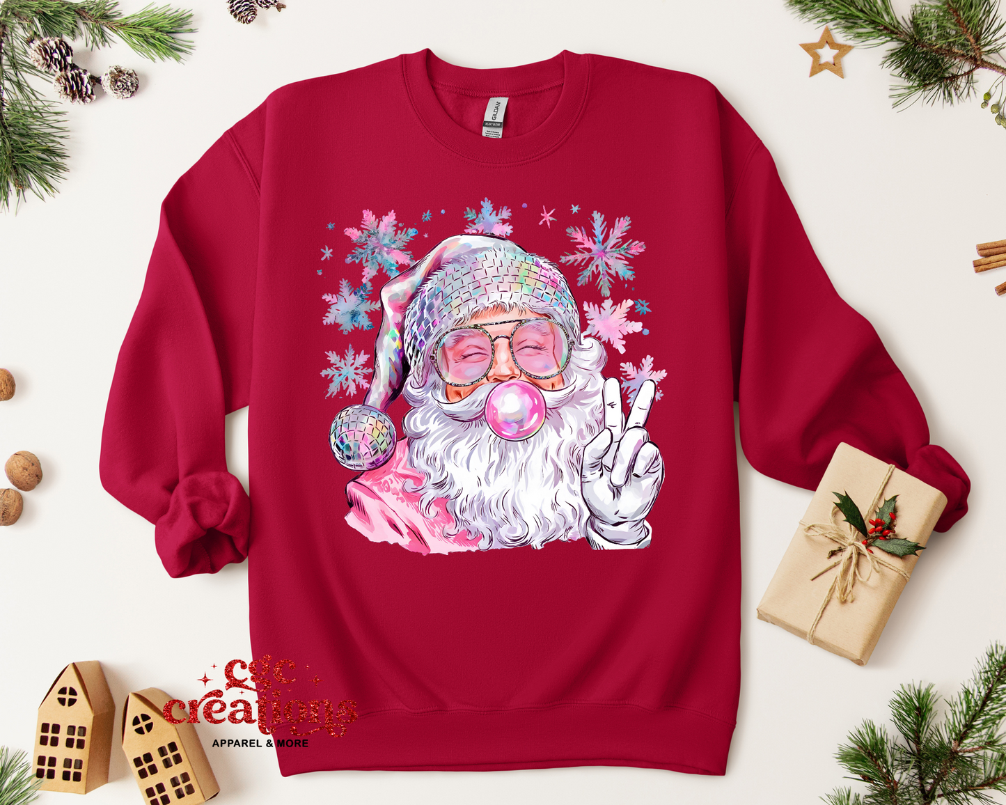Santa Bubble Crewneck Sweatshirt