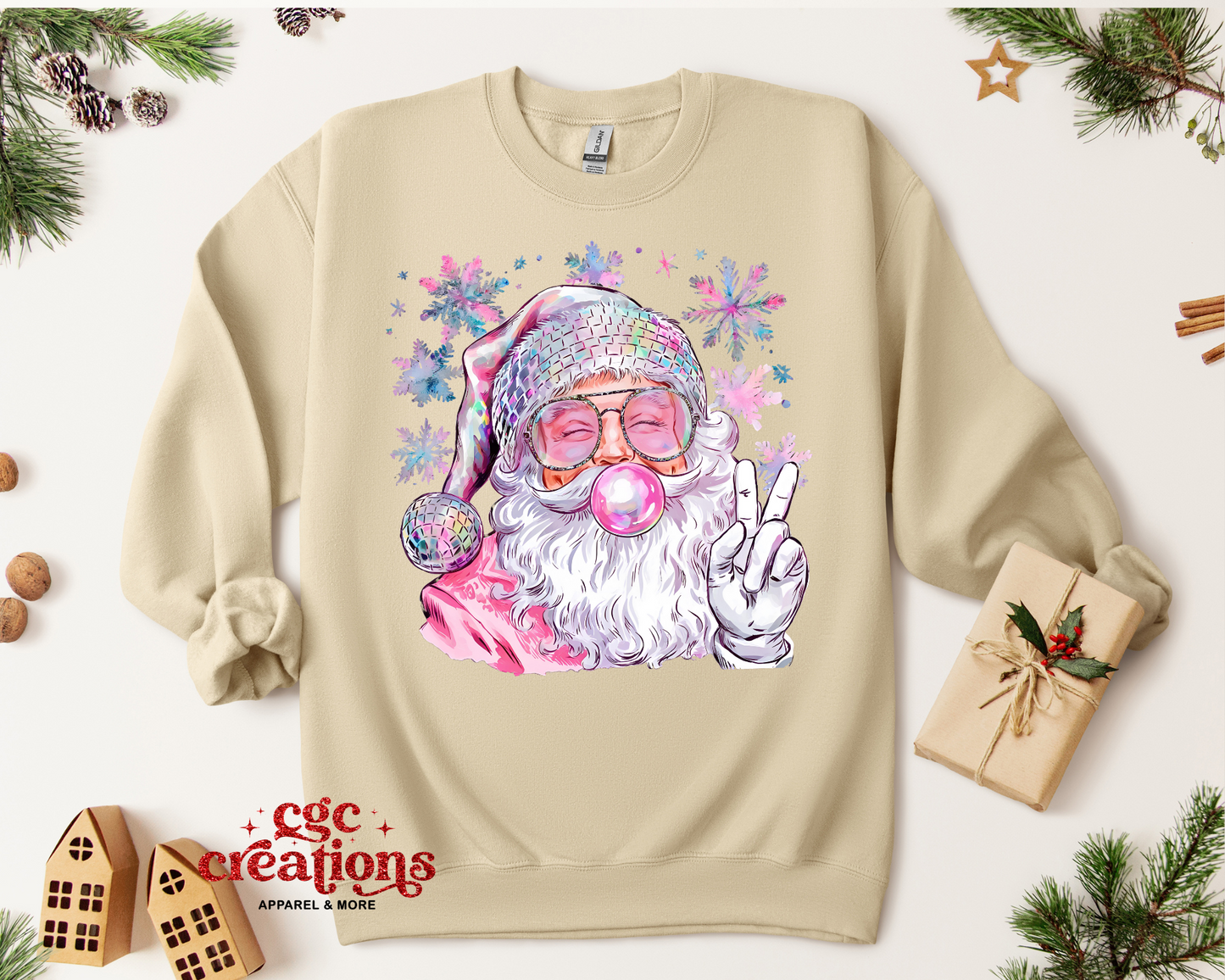 Santa Bubble Crewneck Sweatshirt