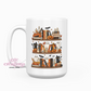 Spooky Bookshelf 15oz Ceramic Coffee Mug