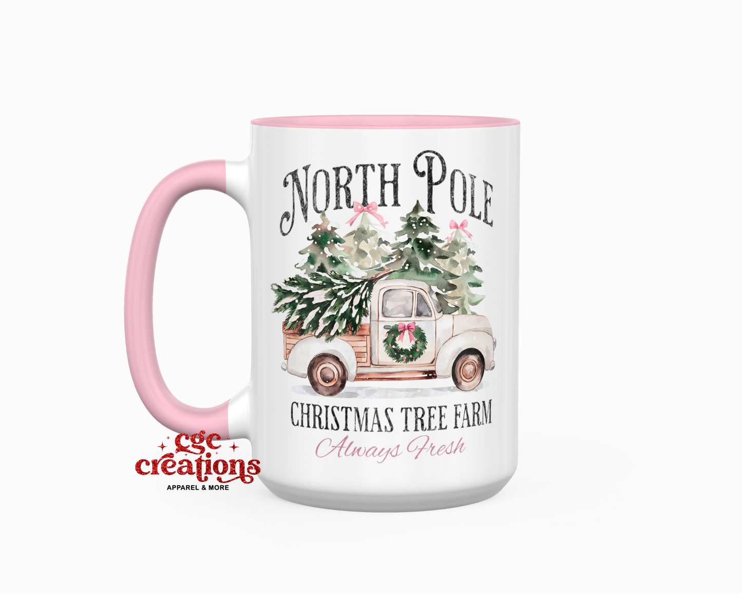 North Pole Christmas Tree Farm 15oz Ceramic Coffee Mug