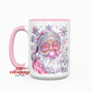 Blowing Bubble Santa 15oz Ceramic Coffee Mug