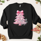 FAUX BEADS & STITCHING - Merry & Bright Christmas Crewneck Sweatshirt