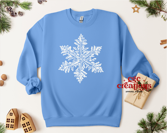 Distressed Snowflake Crewneck Sweatshirt