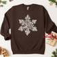 Distressed Snowflake Crewneck Sweatshirt