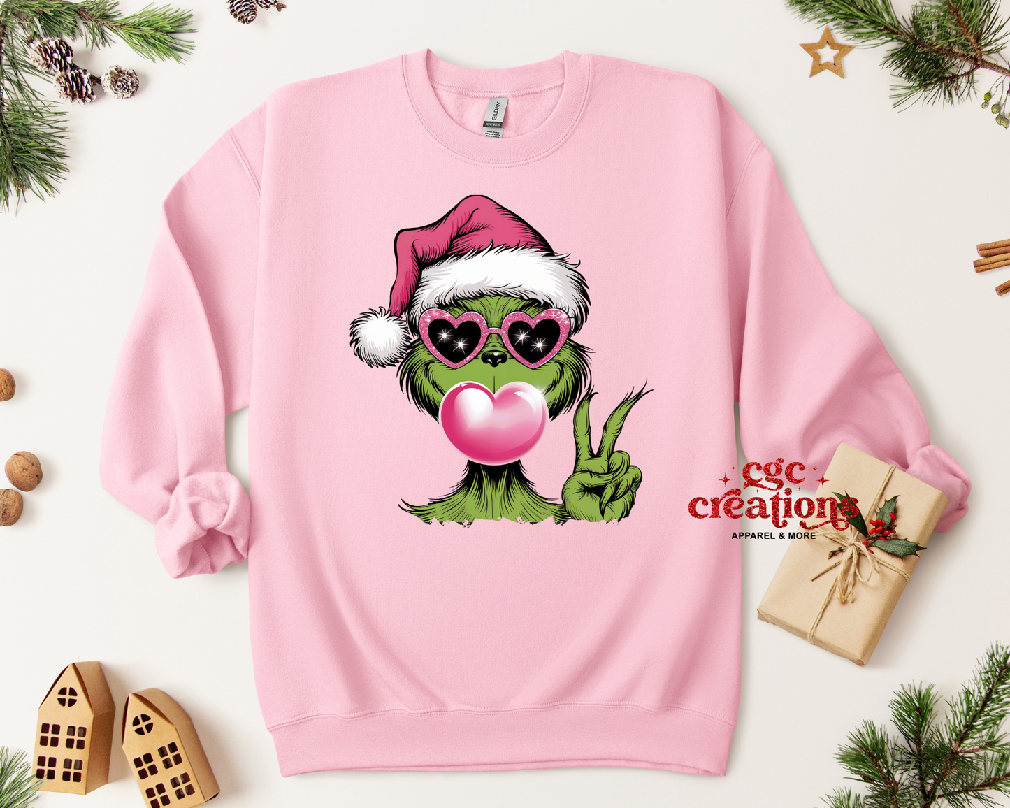 Mean One Pink Bubble Crewneck Sweatshirt