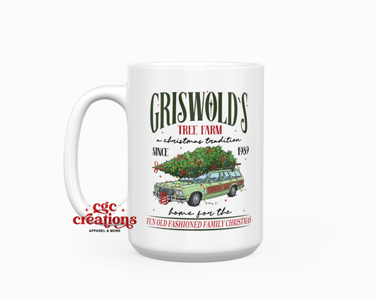 Christmas Tree Farm 15oz Ceramic Coffee Mug