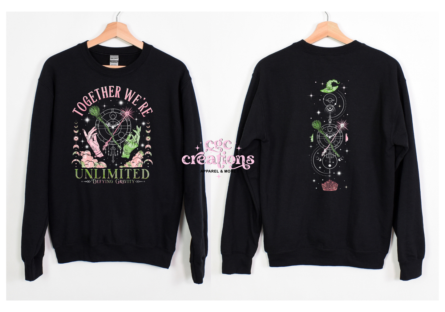 Together We're Unlimited Defying Gravity - Front And Back Design Crewneck Sweatshirt
