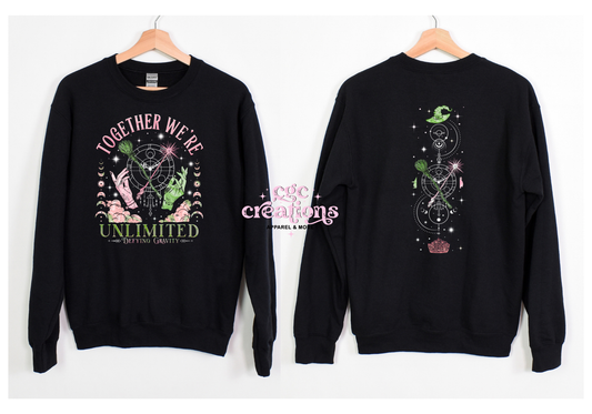 Together We're Unlimited Defying Gravity - Front And Back Design Crewneck Sweatshirt