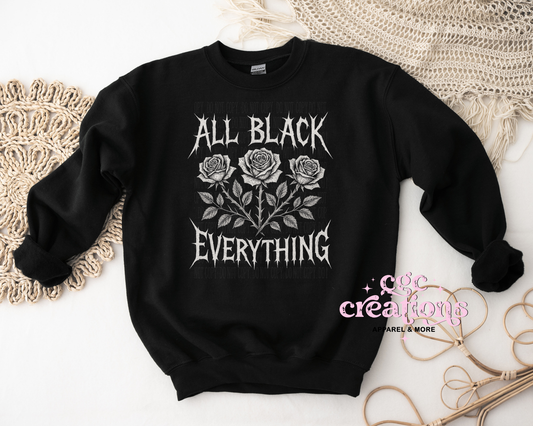 All Black Everything Crewneck Sweatshirt