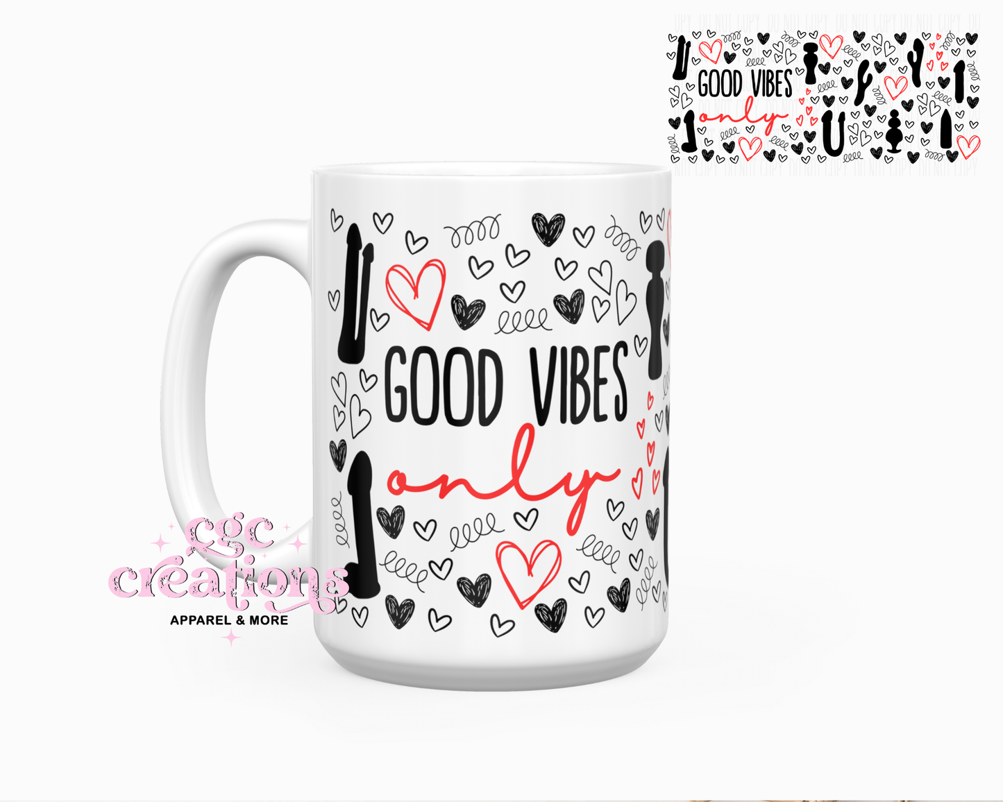 Good Vibes Only 15oz Ceramic Coffee Mug