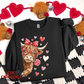 Peeking Highland Cow Crewneck Sweatshirt