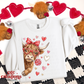 Peeking Highland Cow Crewneck Sweatshirt