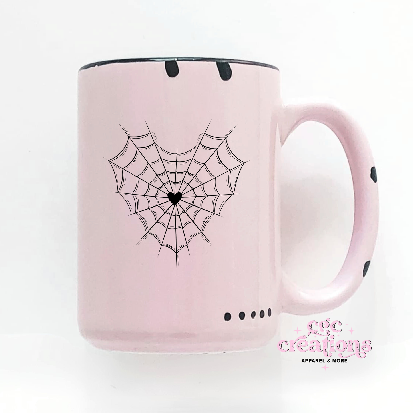Heart Web 15oz Ceramic Coffee Mug